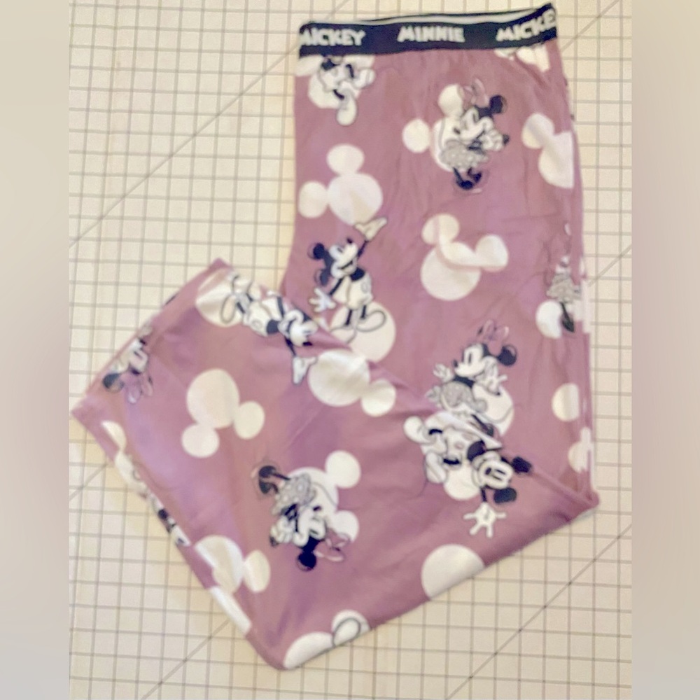 Disney Mickey Minnie Mouse print lounge/Pajama Pants Sz 3XL purple